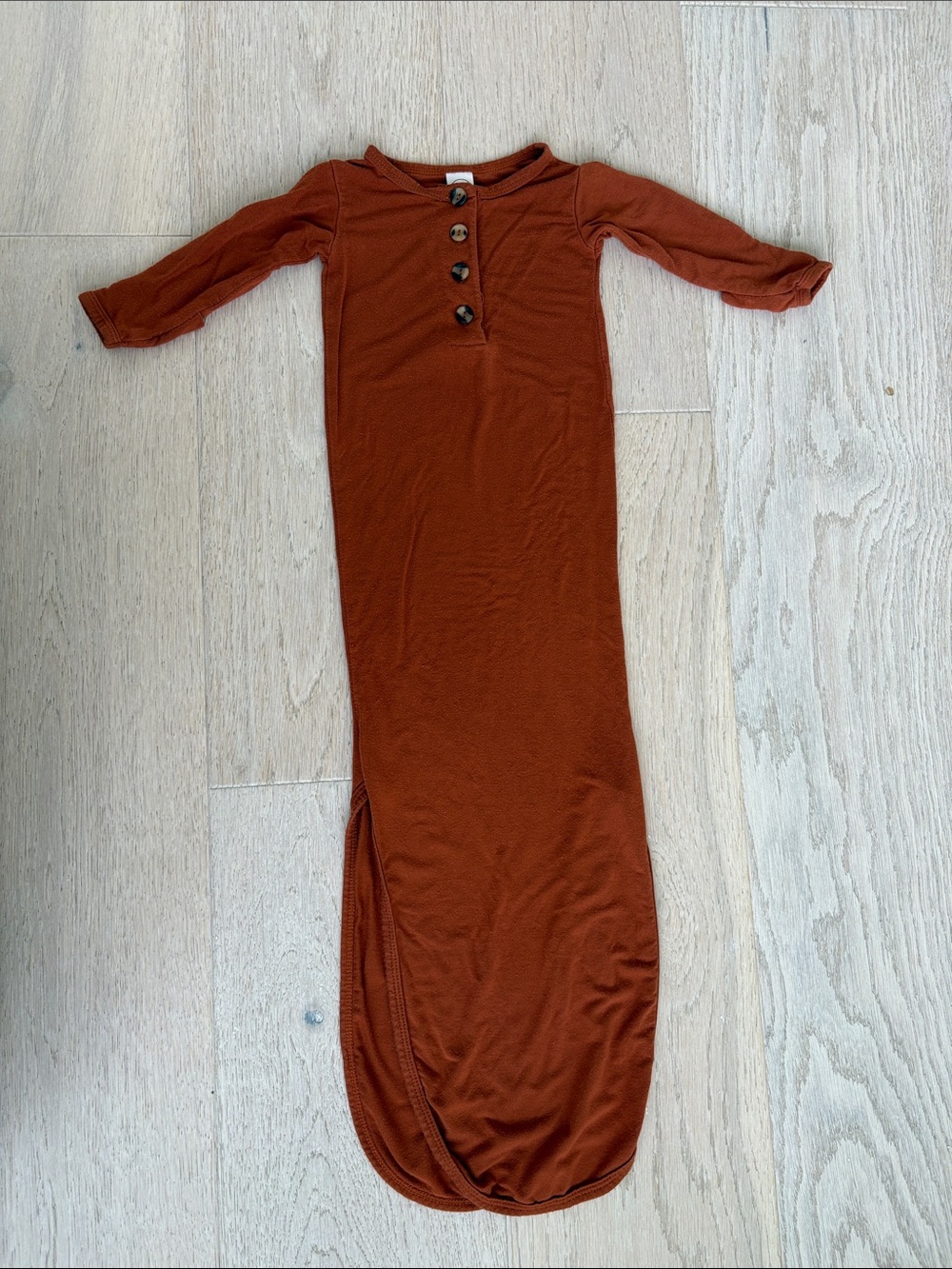Lou Lou & Company Rust Long Sleeve Baby Gown